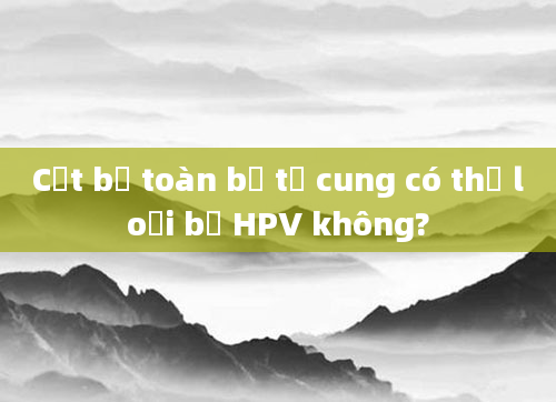 Cắt bỏ toàn bộ tử cung có thể loại bỏ HPV không?