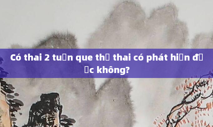 Có thai 2 tuần que thử thai có phát hiện được không?