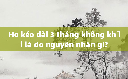 Ho kéo dài 3 tháng không khỏi là do nguyên nhân gì?