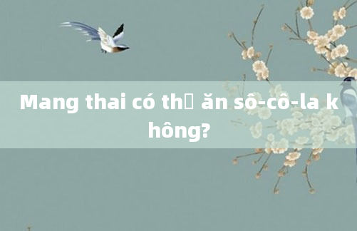 Mang thai có thể ăn sô-cô-la không?