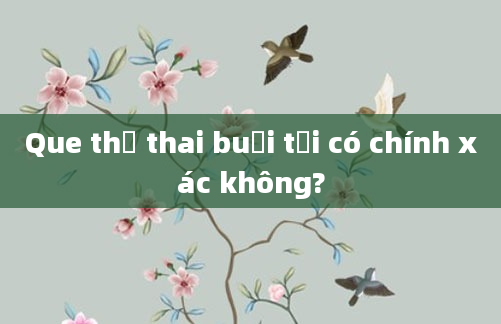 Que thử thai buổi tối có chính xác không?
