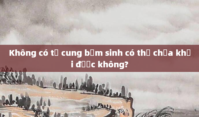 Không có tử cung bẩm sinh có thể chữa khỏi được không?