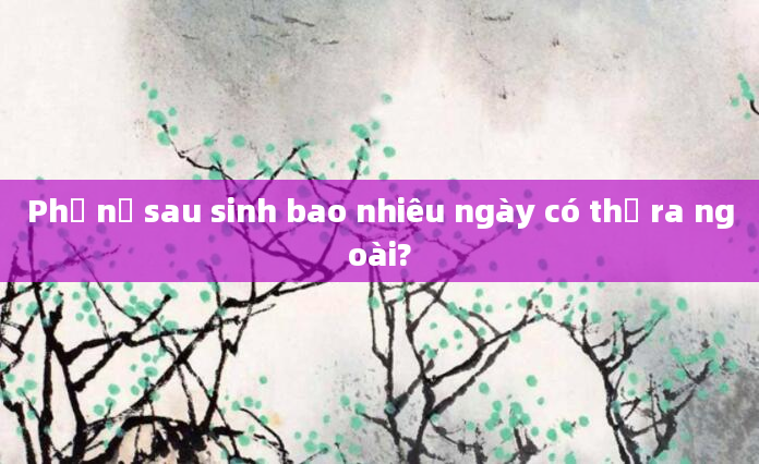 Phụ nữ sau sinh bao nhiêu ngày có thể ra ngoài?