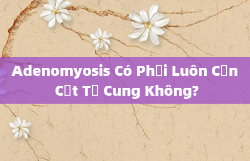 Adenomyosis Có Phải Luôn Cần Cắt Tử Cung Không?