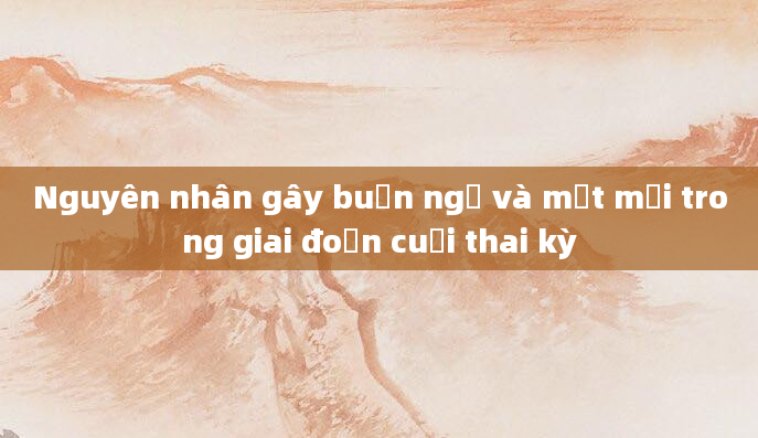 Nguyên nhân gây buồn ngủ và mệt mỏi trong giai đoạn cuối thai kỳ