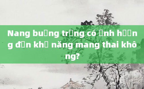 Nang buồng trứng có ảnh hưởng đến khả năng mang thai không?