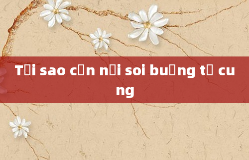 Tại sao cần nội soi buồng tử cung